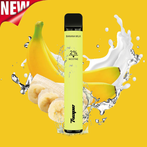 7VAPE disposable vape, banana milk vape, 800 puffs, 2% nicotine, 7-VAPE BAR, 7vape bar, banana vape, milk vape 
