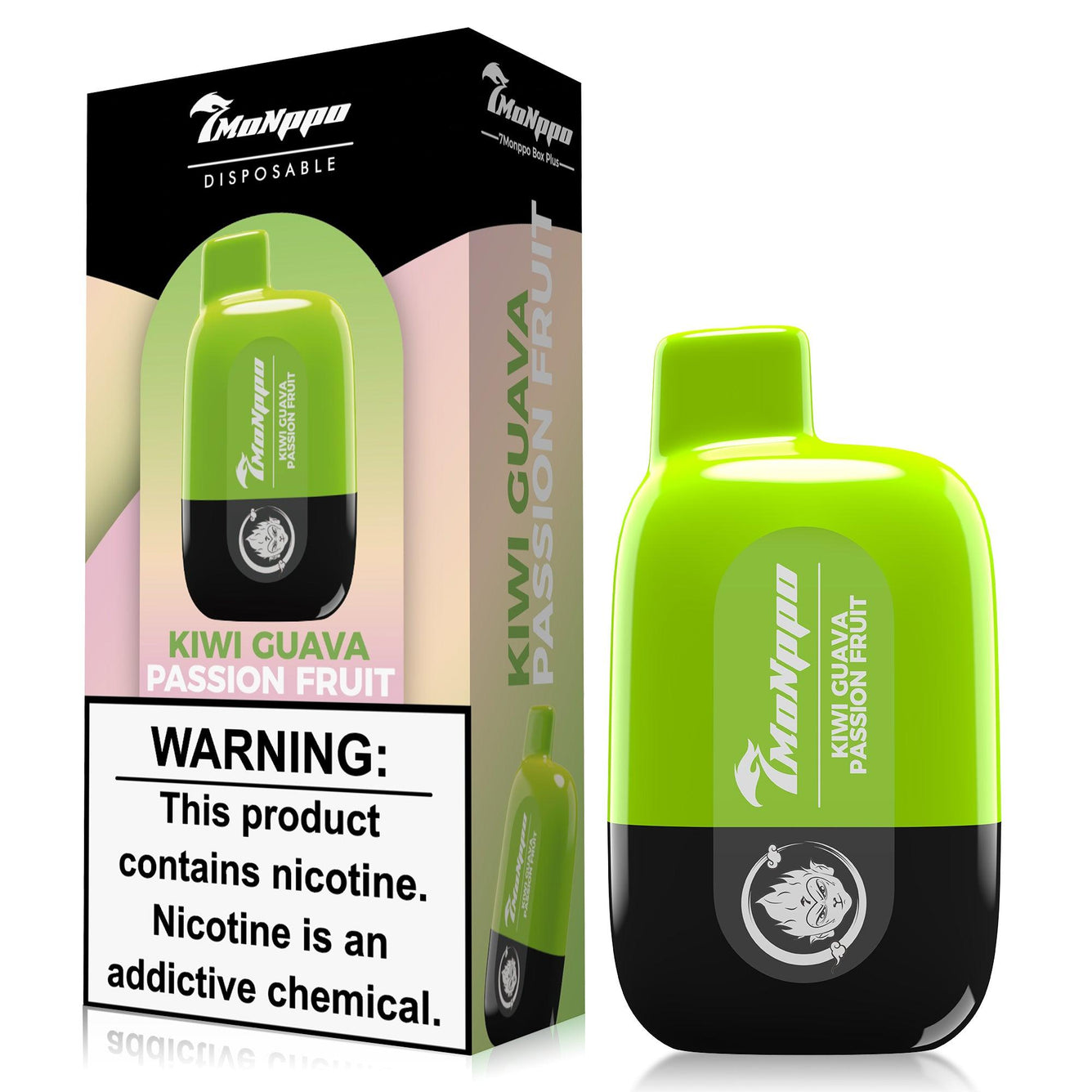 7VAPE disposable vape, kiwi guava passion fruit vape, kiwi vape, guava vape, passion fruit vape,  5000 puffs, 5% nicotine, 7-VAPE BAR PLUS， 7MONPPO BAR, 7MONPPO DISPOSABLE VAPE, 7MONPPO BOX, 7MONPPO BOX PLUS, 5% nicotine, rechargeable disposable vape, rechargeable vape, mesh coil