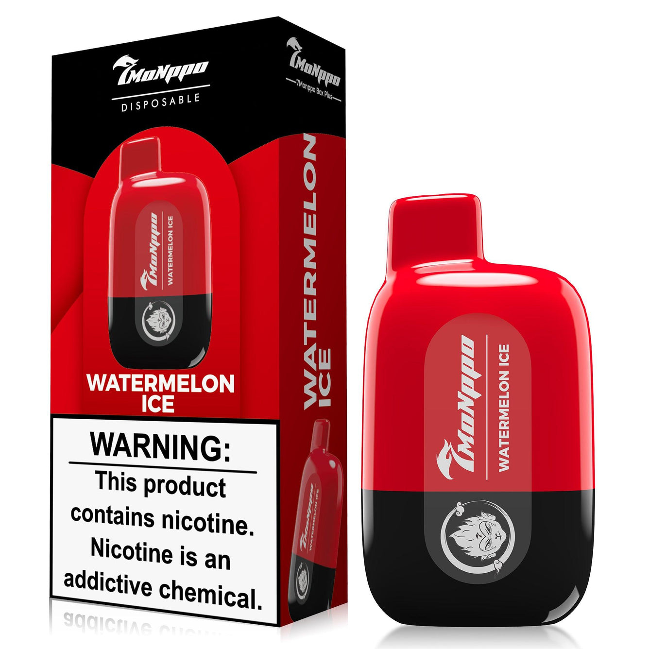 7VAPE disposable vape,watermelon ice vape, lush ice vape, lush vape, watermelon vape, 5000 puffs, 5% nicotine, 7-VAPE BAR PLUS， 7MONPPO BAR, 7MONPPO DISPOSABLE VAPE, 7MONPPO BOX, 7MONPPO BOX PLUS, 5% nicotine, rechargeable disposable vape, rechargeable vape, mesh coil