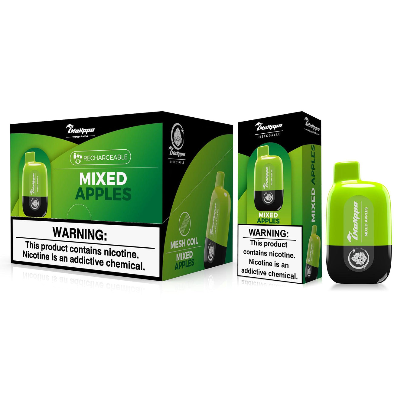 7VAPE disposable vape, mixed apples vape, green apple vape, red apple vape, apple vape,   5000 puffs, 5% nicotine, 7-VAPE BAR PLUS， 7MONPPO BAR, 7MONPPO DISPOSABLE VAPE, 7MONPPO BOX, 7MONPPO BOX PLUS, 5% nicotine, rechargeable disposable vape, rechargeable vape, mesh coil