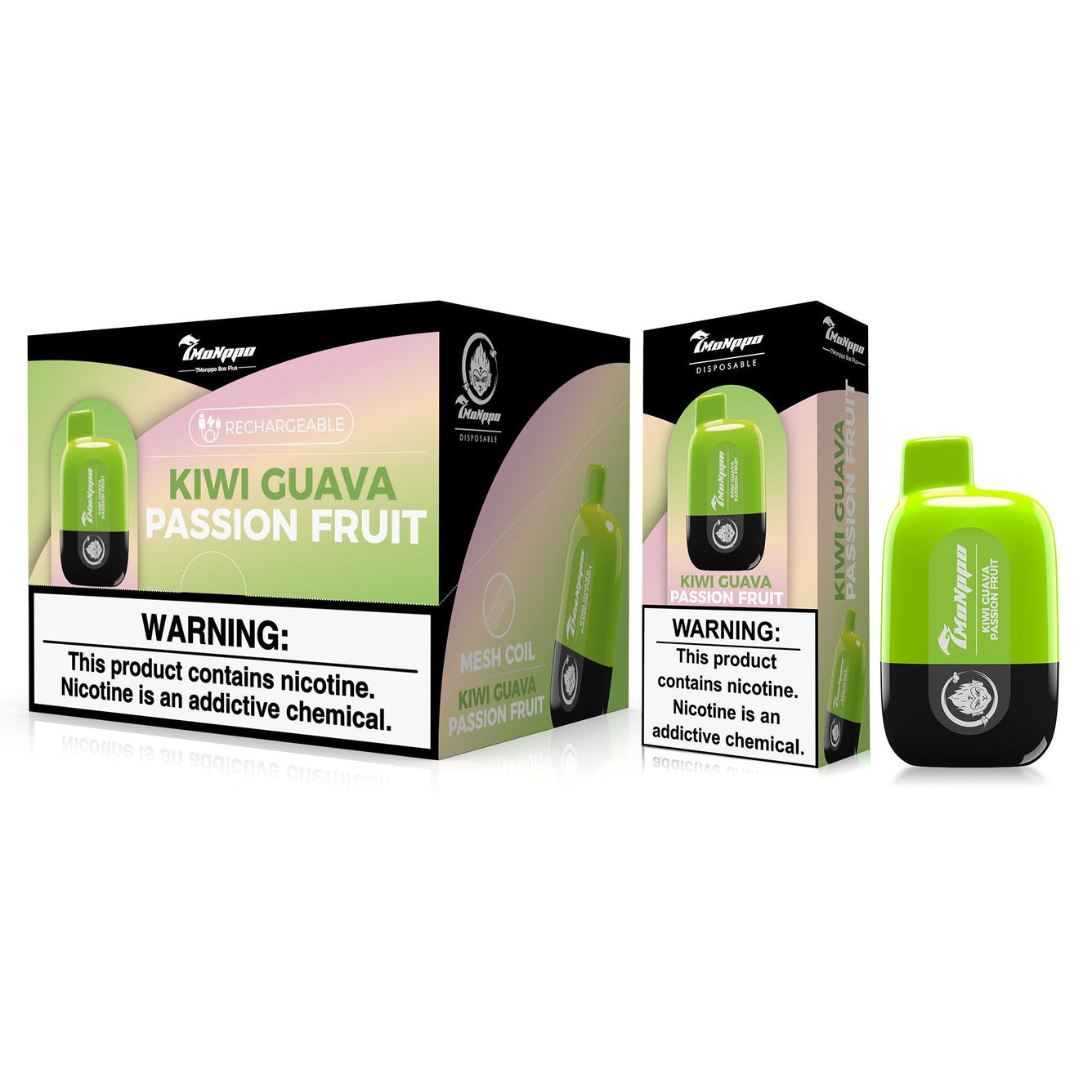 7VAPE disposable vape, kiwi guava passion fruit vape, kiwi vape, guava vape, passion fruit vape,  5000 puffs, 5% nicotine, 7-VAPE BAR PLUS， 7MONPPO BAR, 7MONPPO DISPOSABLE VAPE, 7MONPPO BOX, 7MONPPO BOX PLUS, 5% nicotine, rechargeable disposable vape, rechargeable vape, mesh coil