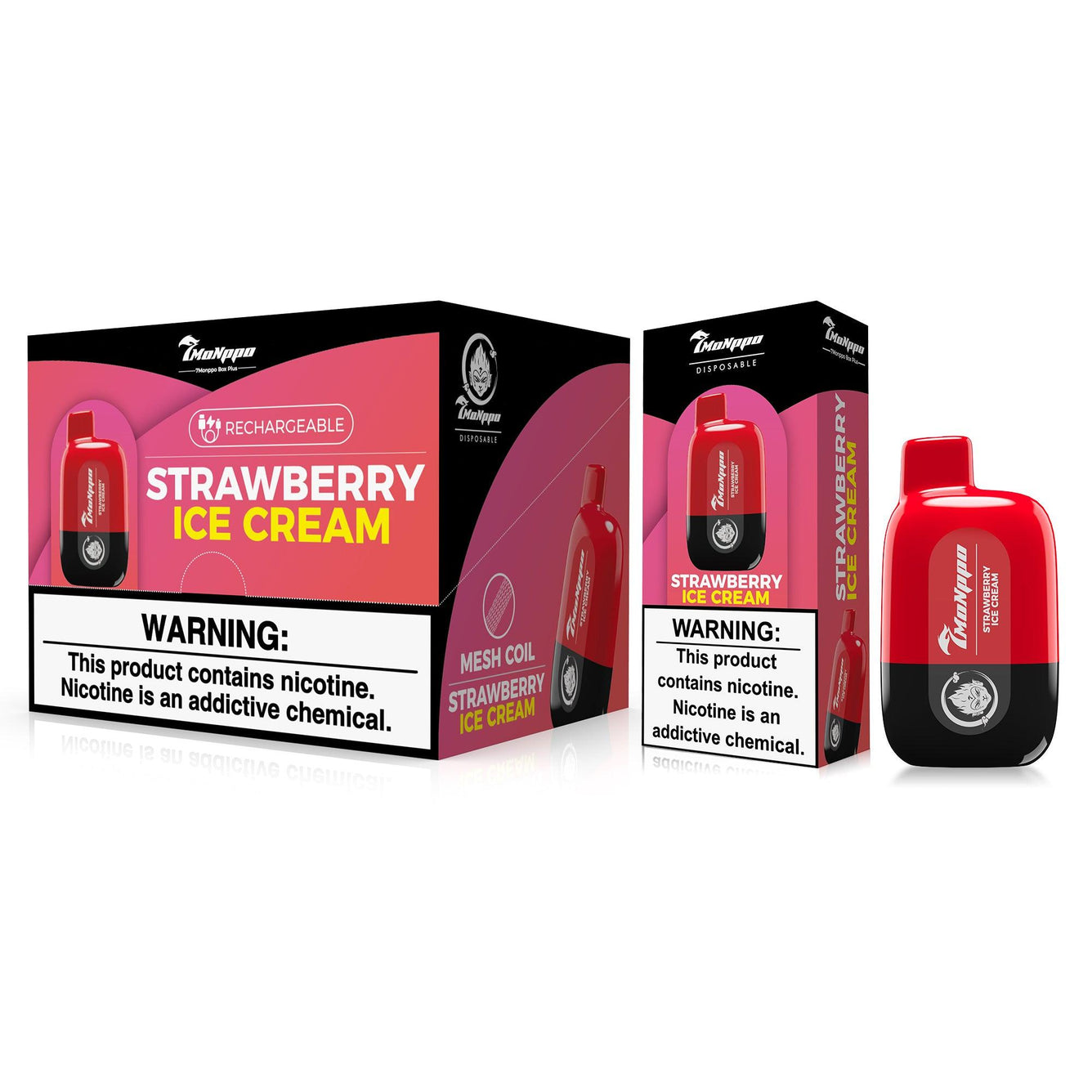 Strawberry Ice Cream Disposable Vape 7Monppo Strawberry Ice Cream Disposable Vape 7Monppo