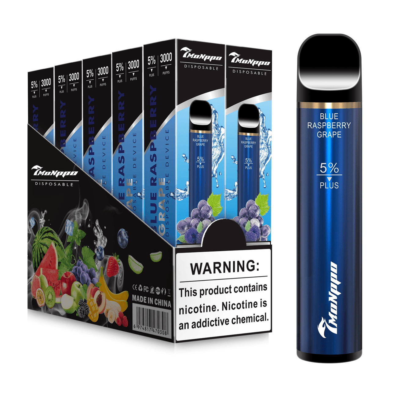 Blue Raspberry Grape Disposable Vape 7Monppo Blue Raspberry Grape Disposable Vape 7Monppo