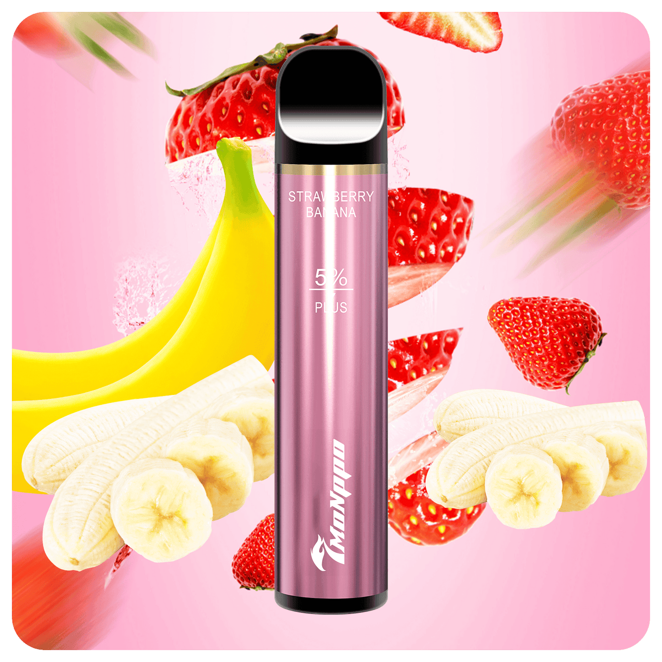 7MONPPO BAR PLUS,  disposable vape, strawberry banana vape, strawberry vape, banana vape,3000 puffs, 5% nicotine, 7MONPPO BAR PLUS